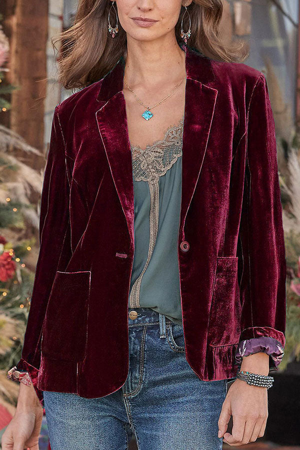 WW | Velvet Cropped Top Small Blazer