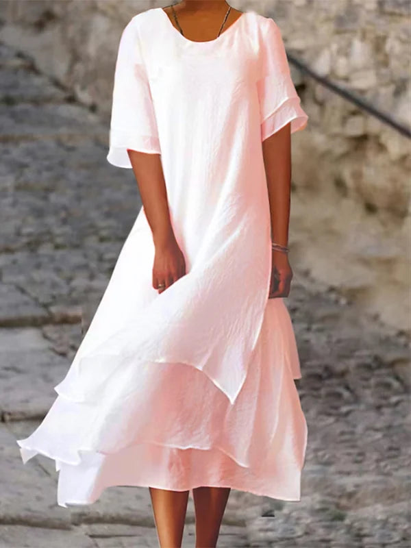 WW | Chic Elegance Block Slit Dress