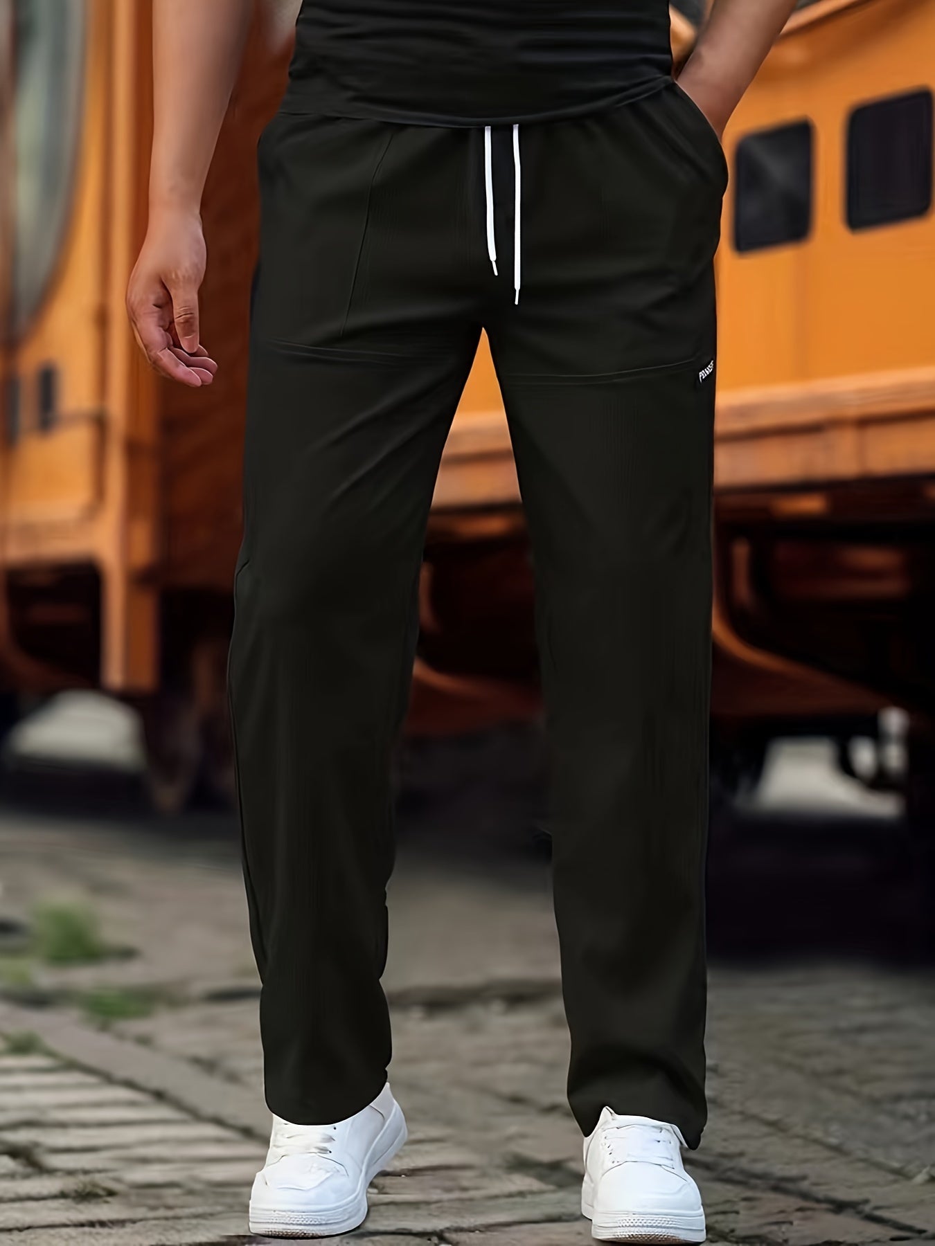 WW | Stilvolle Kordelzug Athletische Hosen Mit Taschen Für Herren