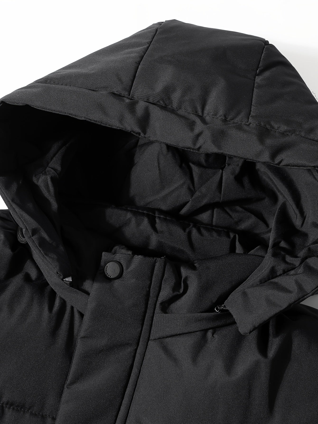 WW | Hooded Winter Jacket - Warm, Windproof & Waterproof Quilted Jacket with Zipper and Pockets