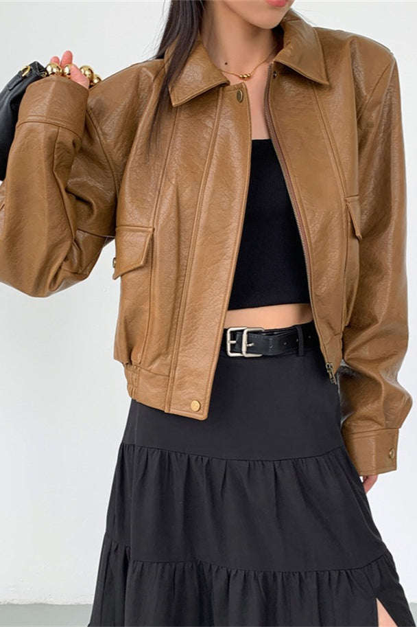 WW | PU Leder Reversjacke