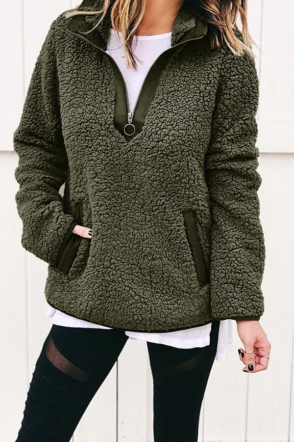 WW | Tasche hoher Kragen langärmlige Damenoberjacke