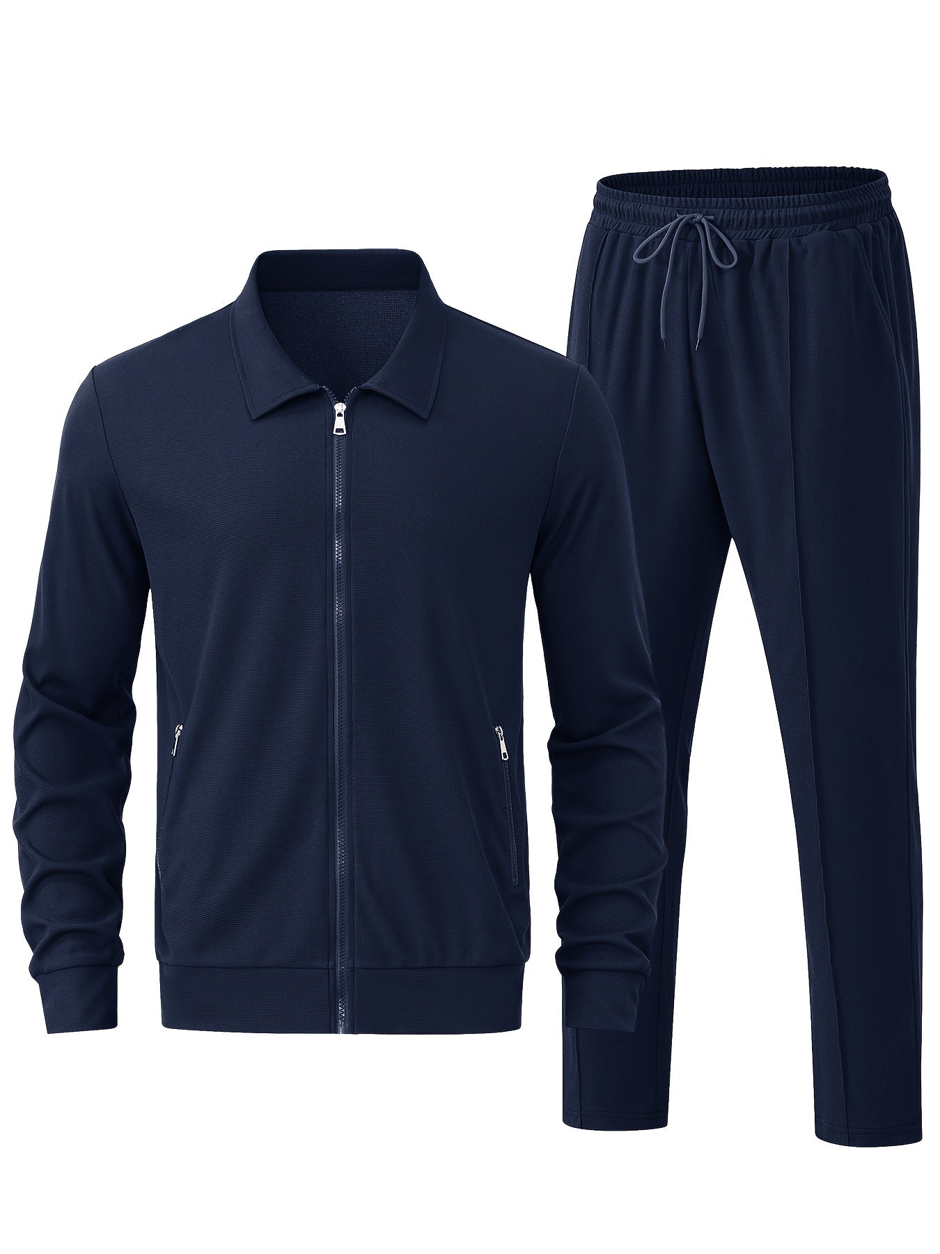 WW | Men's Casual Zip Tracksuit & Joggers - Perfect for Outdoor Activities