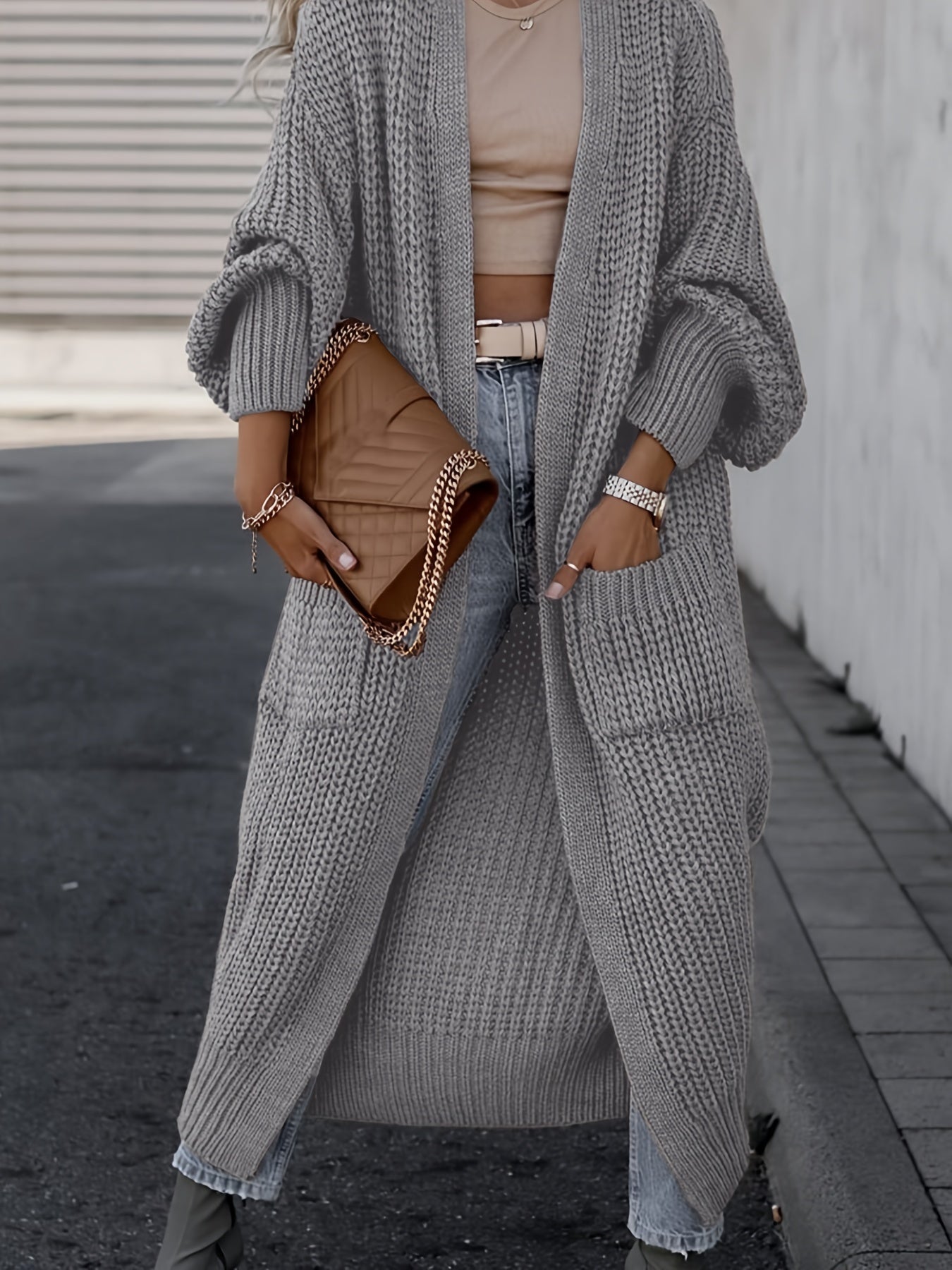 WW | Women's Wool Knit Cardigan with Pockets - Perfect for Everyday Wear