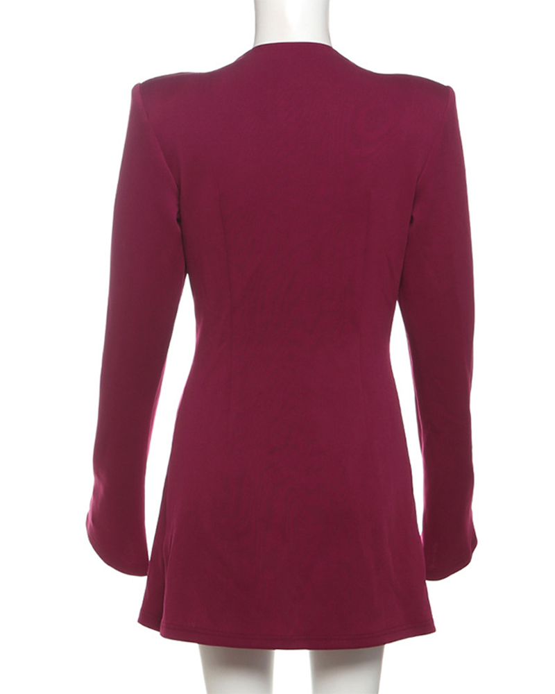 WW | Slim Einfarbiger Anzugjacke
