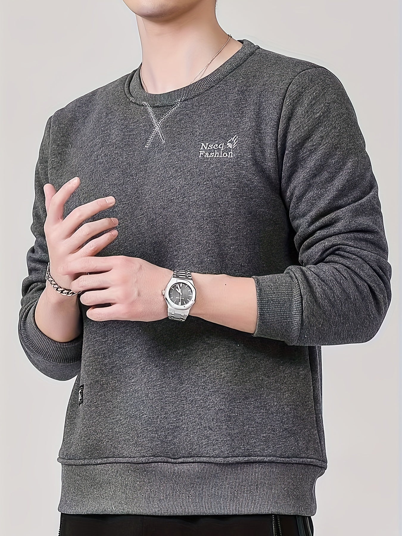 WW | einfarbiger Baumwolle Sweatshirt für Männer - Perfekt für den Alltag