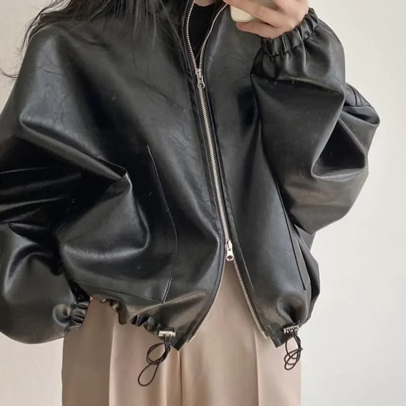 WW | Personalized Hip-Hop PU Leather Jacket