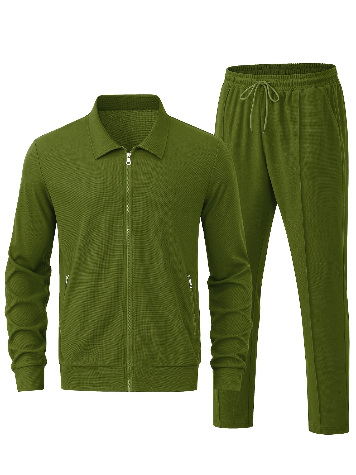 WW | Men's Casual Zip Tracksuit & Joggers - Perfect for Outdoor Activities