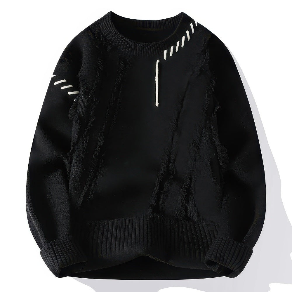 WW | Unisex-Pullover mit Rollkragen im Patchwork-Stil