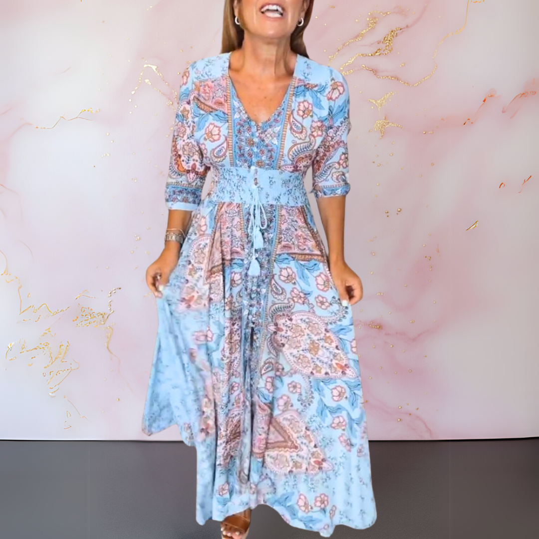Vaida™ | Elegant V-Neck Summer Dress