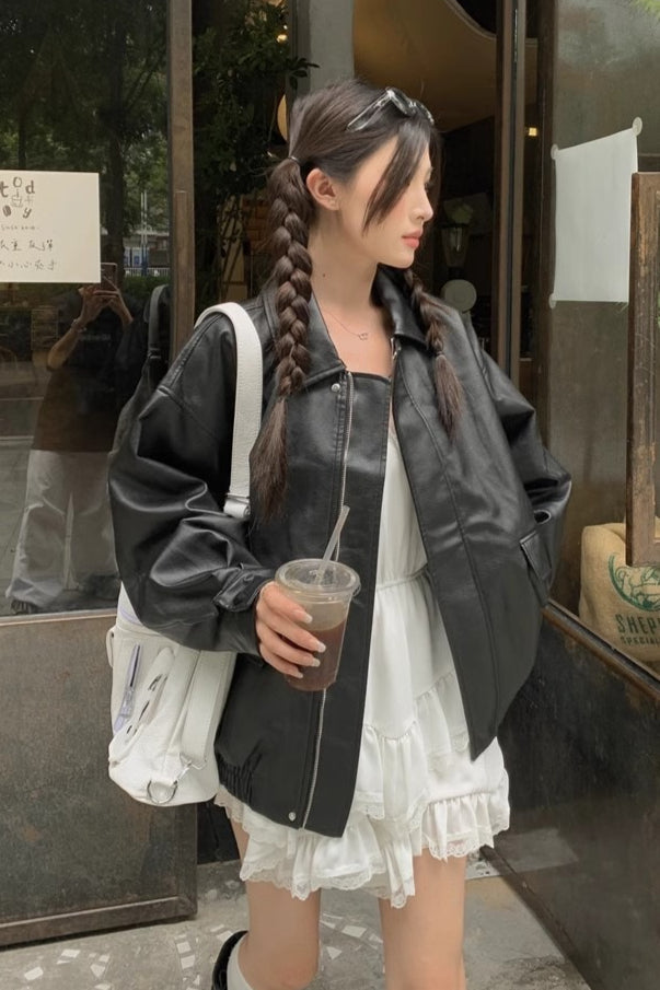 WW | Länge Oversized Motorradjacke