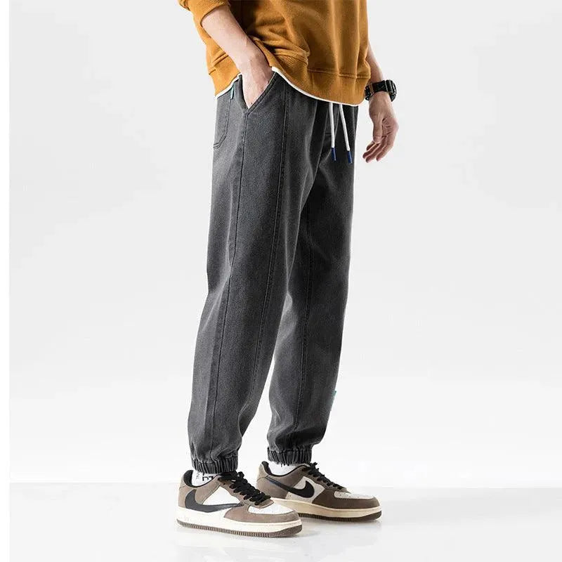 WW | Modische Plus-Size-Herren-Jeans mit Knöchelbindung