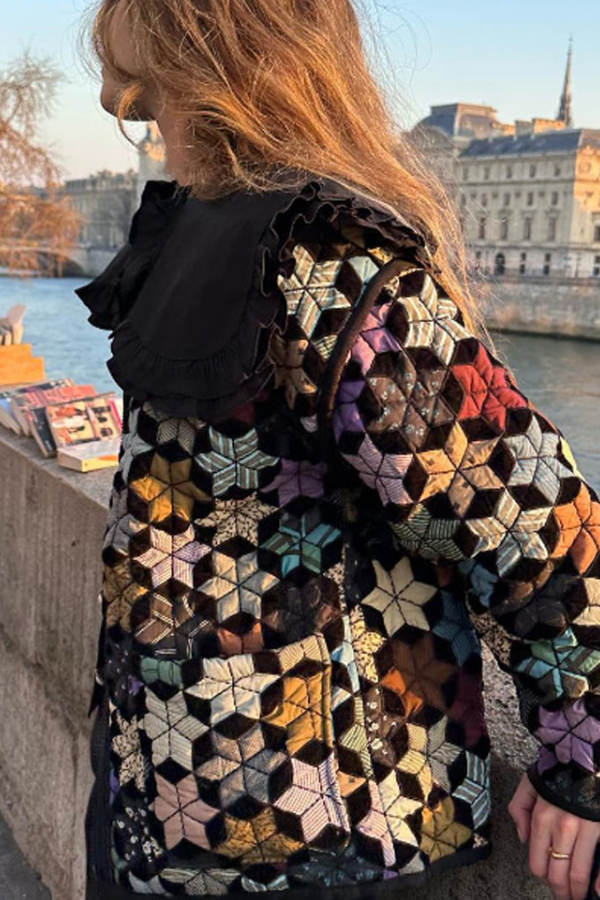WW | Five-Pointed Star Print Cotton Jacket