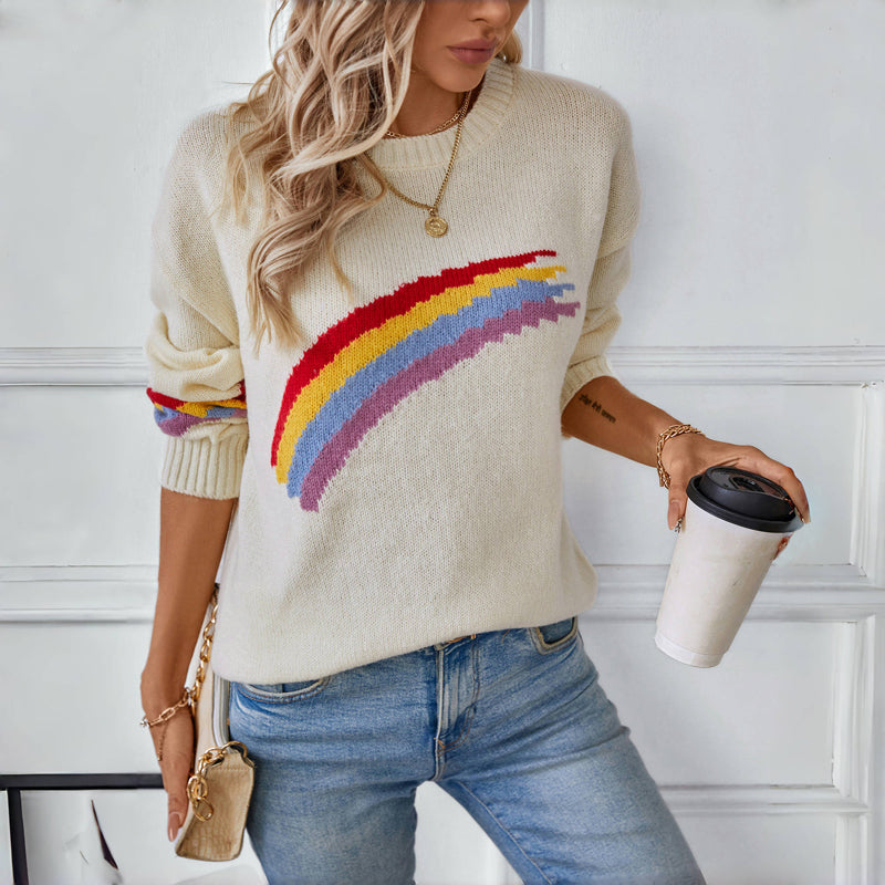 WW | Regenbogen Strickpullover