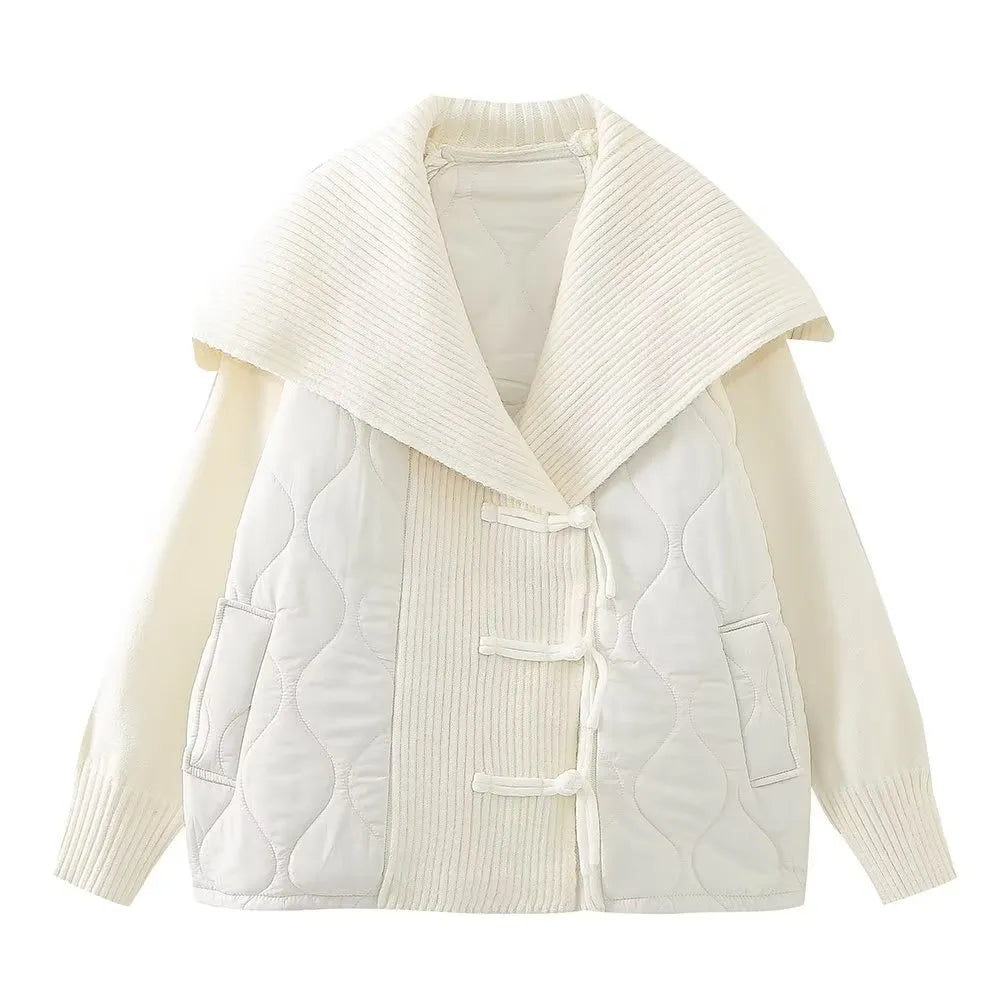 WW | Loose Women's Jacket with Casual Boat Neck