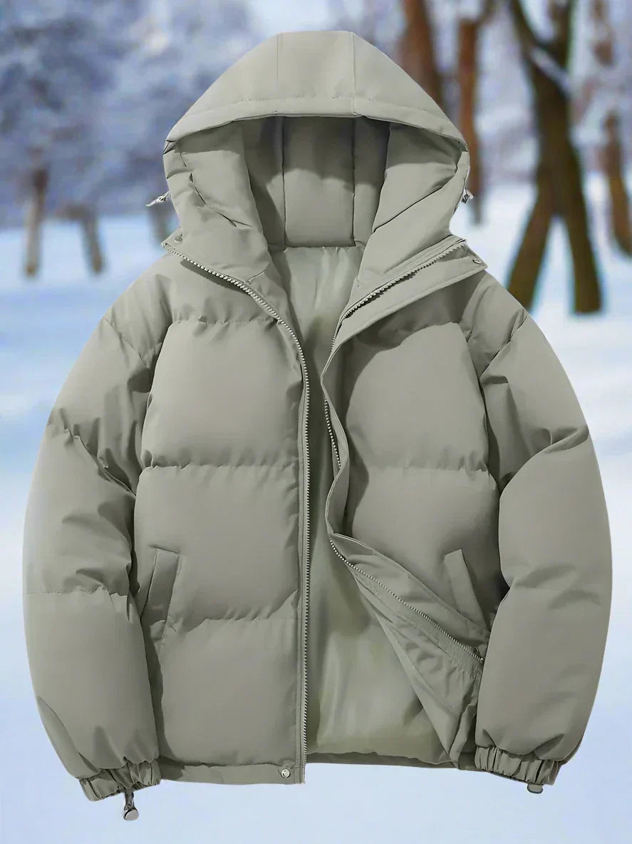 WW | Puffer Jacket Padded And Insulated Hood And Zipper Practical Pockets
