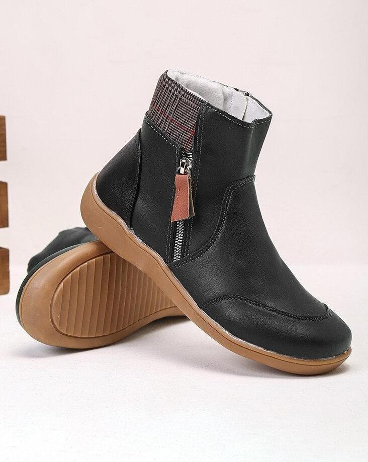 WW | Leder Lässige Flache Stiefeletten für Damen - Perfekt für den Alltag