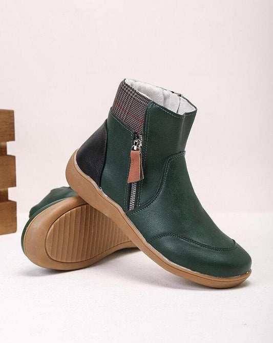 WW | Leder Lässige Flache Stiefeletten für Damen - Perfekt für den Alltag