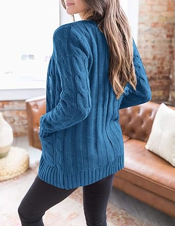 WW | Eleganter und Bequemer Zopfstrickpullover
