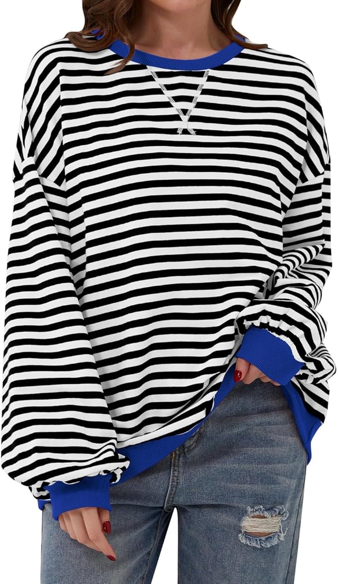 WW | Gemütlicher Oversized Gestreifter Pullover