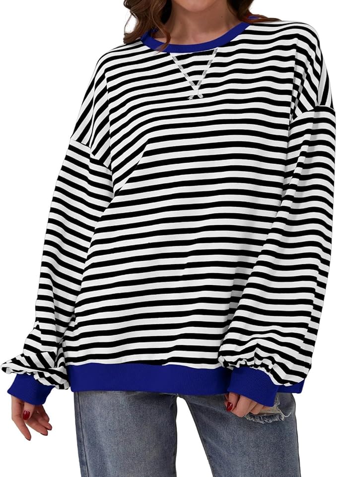 WW | Gemütlicher Oversized Gestreifter Pullover
