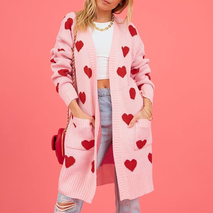 WW | Süßer Cardigan mit Herzmuster