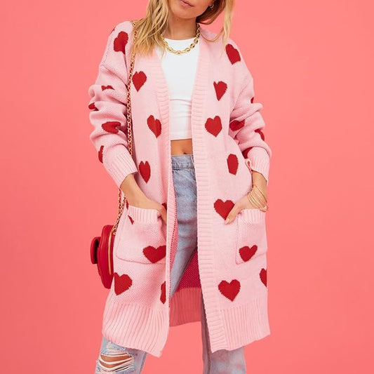 WW | Süßer Cardigan mit Herzmuster