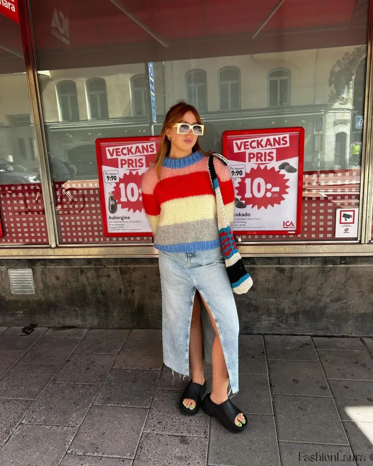 WW | Colourful striped knitted sweater for casually chic looks