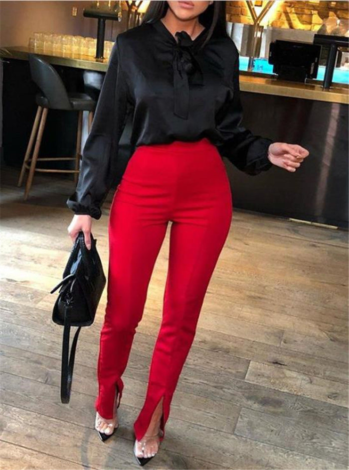 WW | Hohe Bund ausgestellte Hose