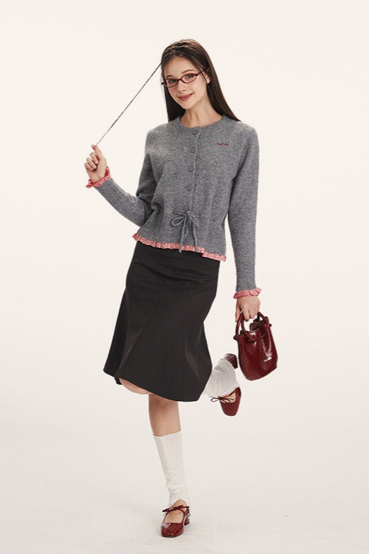 WW | Slim-fit knit cardigan with inset design