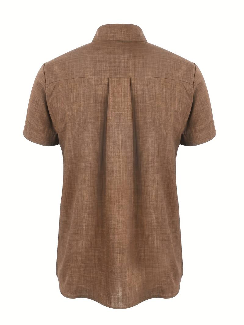 WW | Men's Classic Casual Button-Down Short Sleeve Shirt