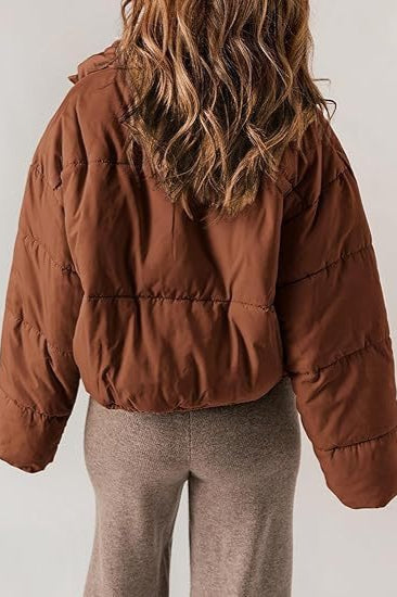WW | Schlichte gestepptes Puffer-Jacke
