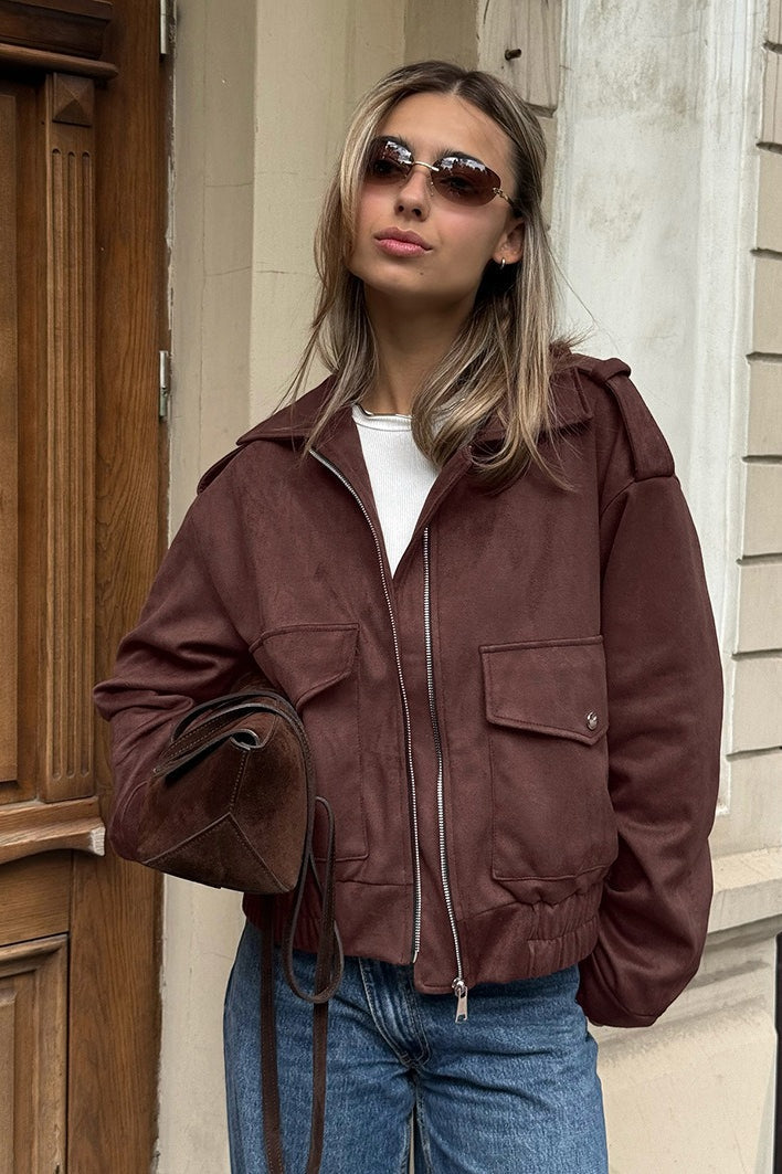 WW | Passform Braun Wildlederjacke