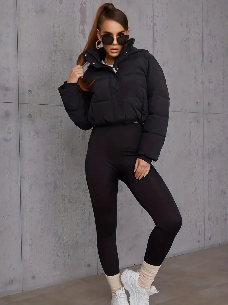 WW | Cropped Winter Puffer Jacket for Women