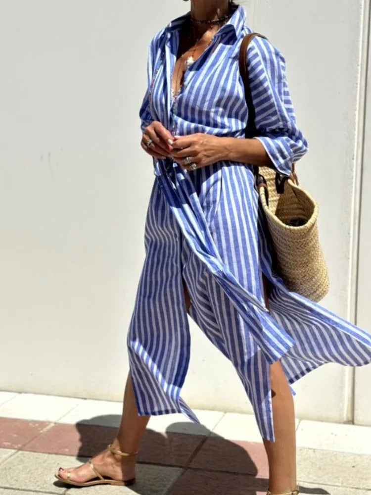 Géraldine | Light, striped, and stylish dress