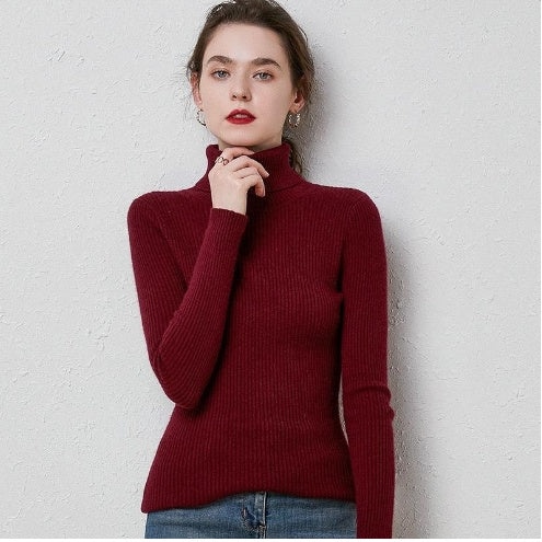 WW | Women's Premium Wool Turtleneck Sweater