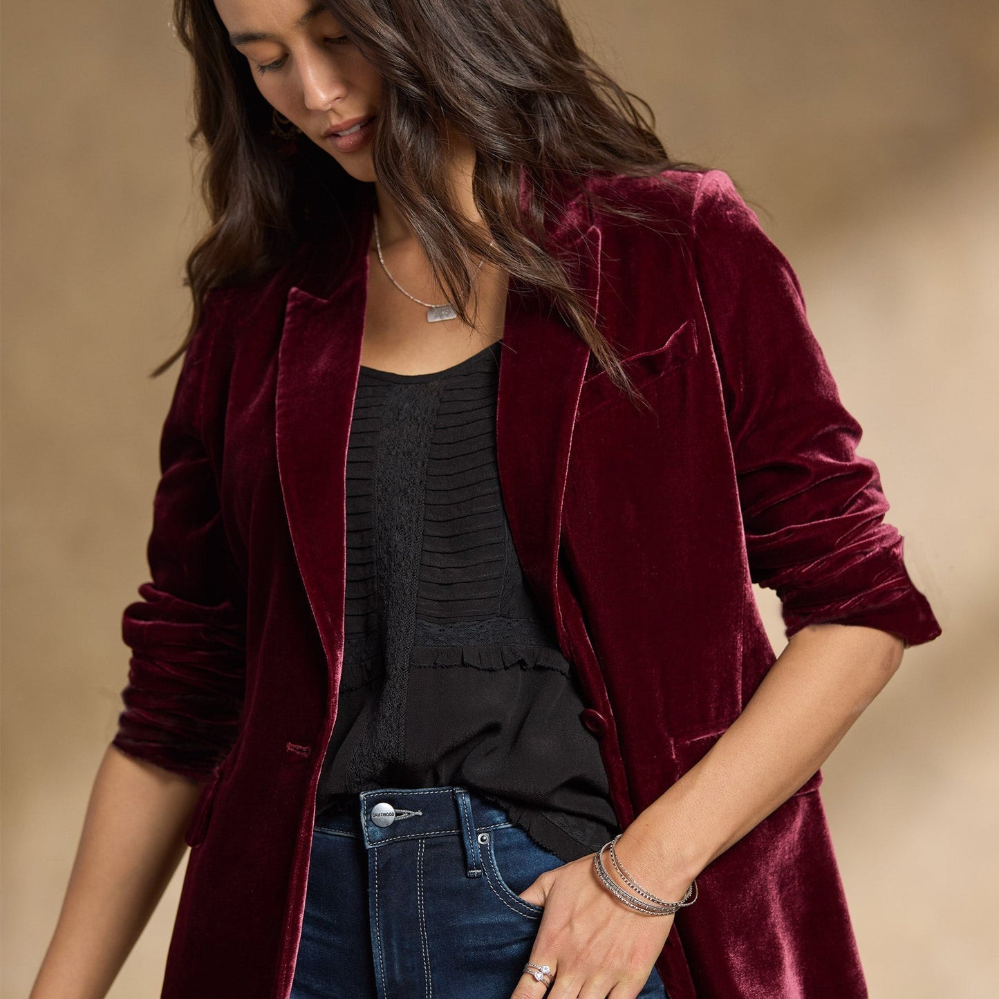 WW | Embroidered Velvet Autumn Jacket