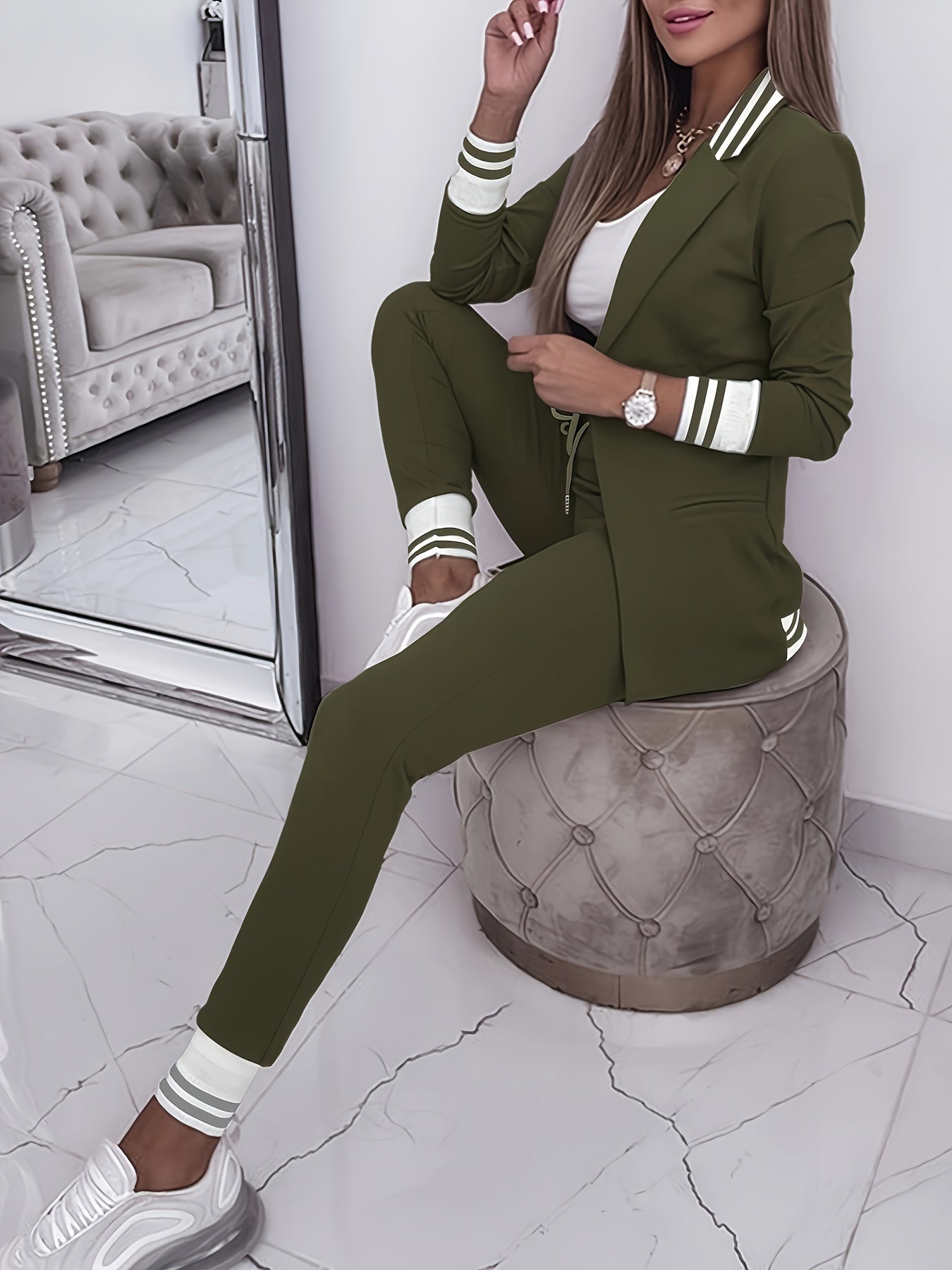 WW | Slim Trousers and Blazer Outfit Set for Women - Perfect for Casual Days