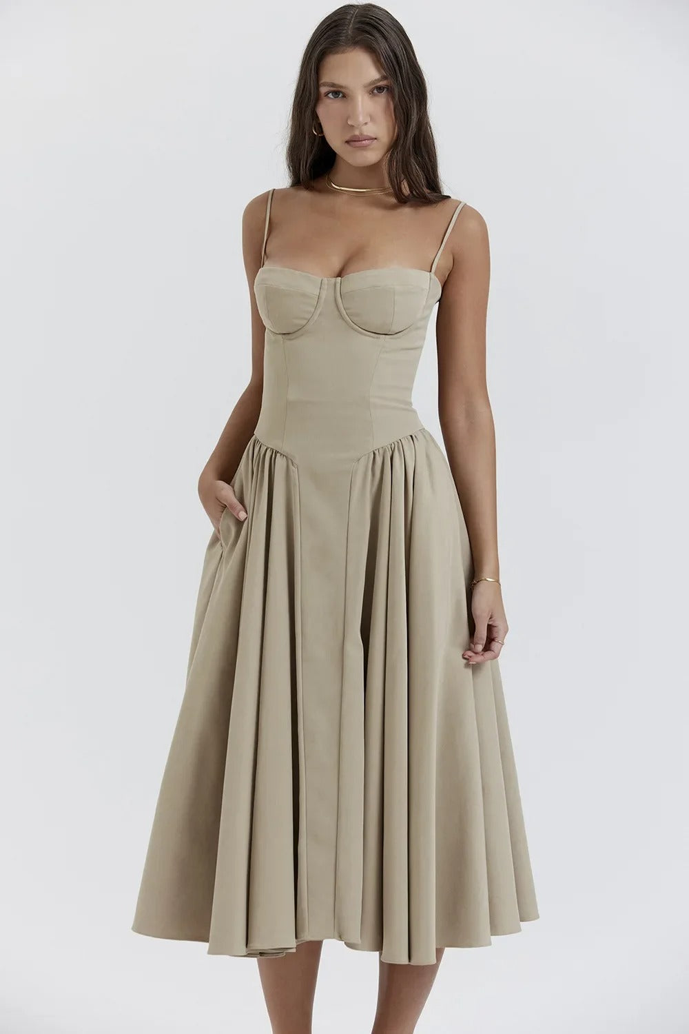 Michaela - Sleeveless Midi Dress