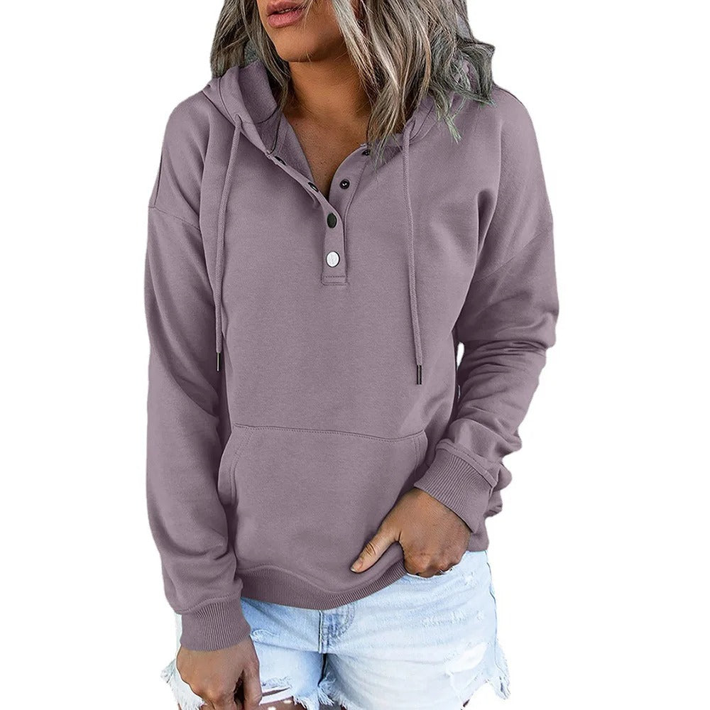 WW | Damen Hoodie aus Wolle mit Knopf