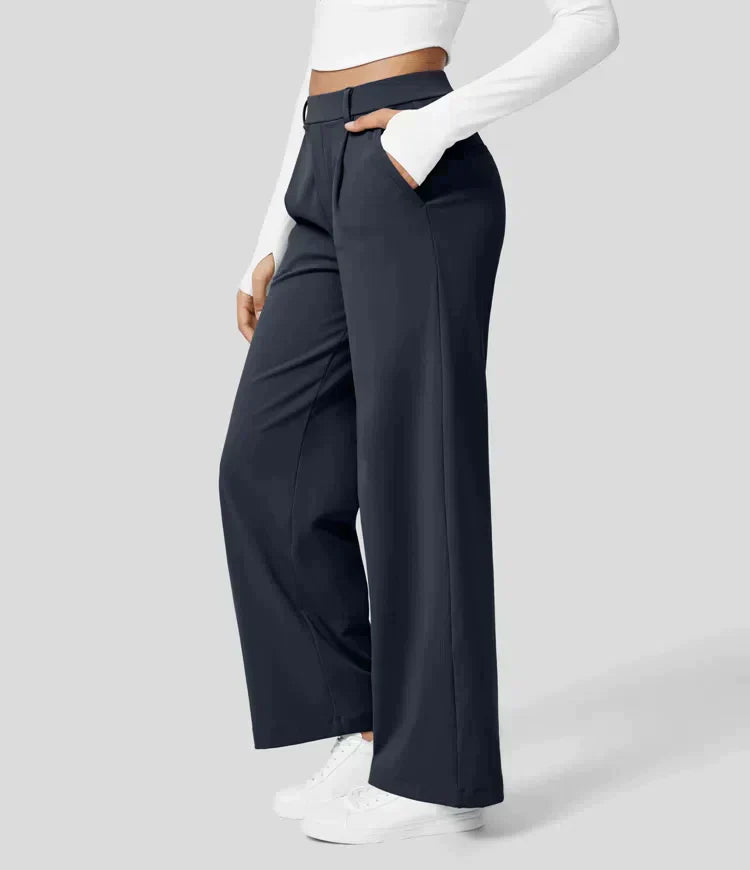 WW | Damenhose mit weitem Bein - High Waist, Business & Casual geeignet