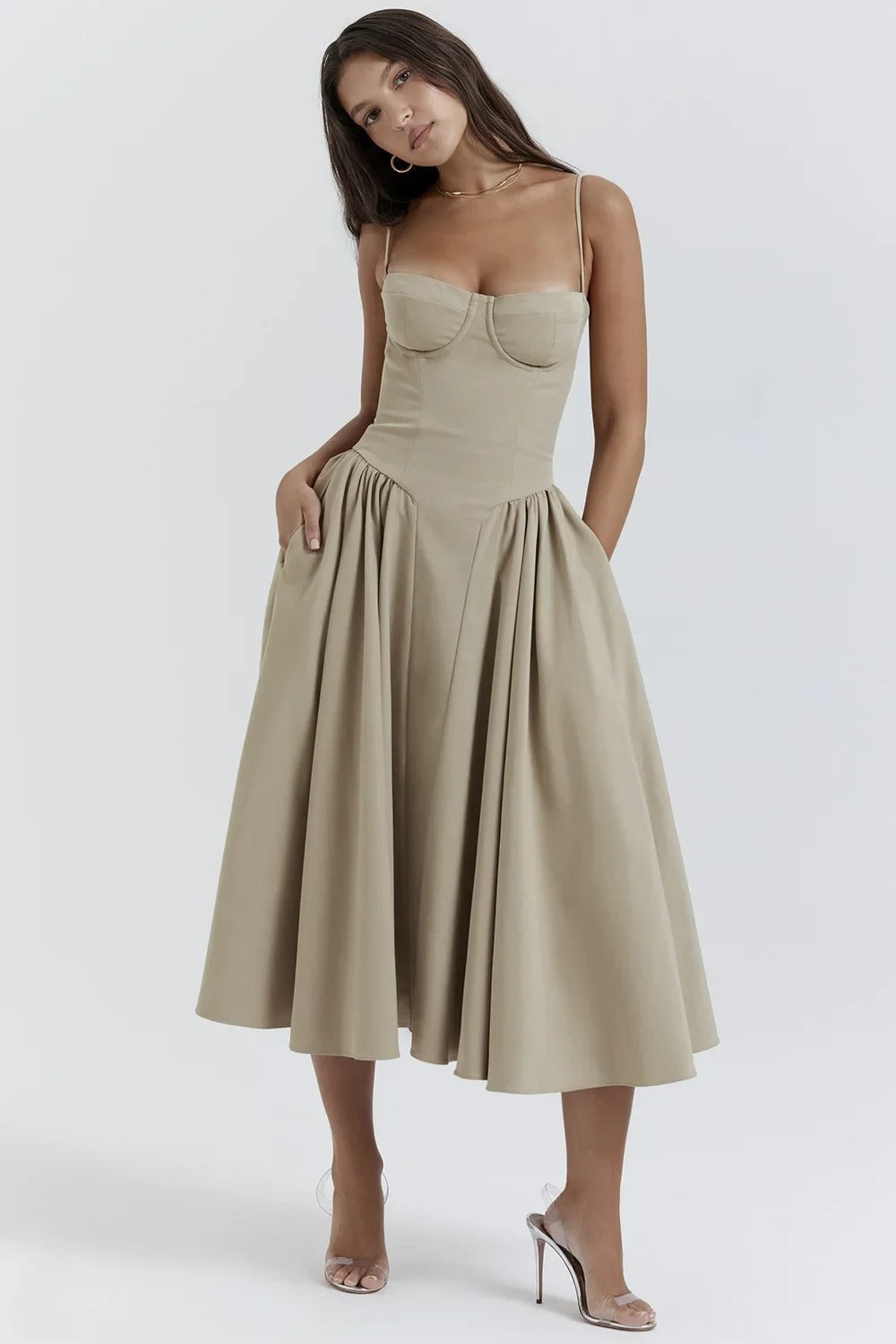 Michaela - Sleeveless Midi Dress