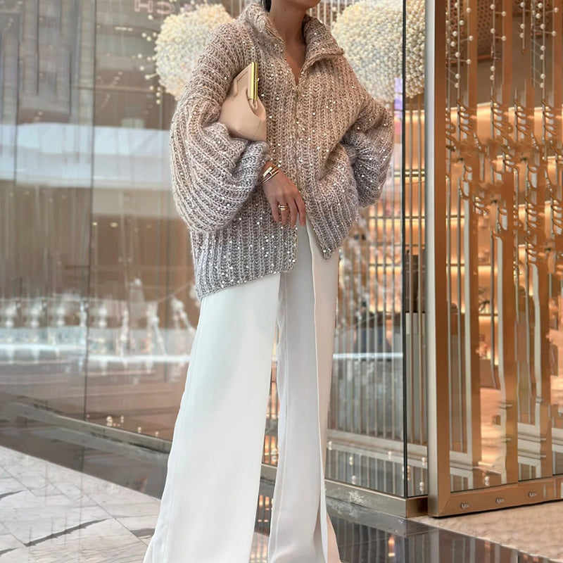 WW | Lässiger Strickstrickjacke