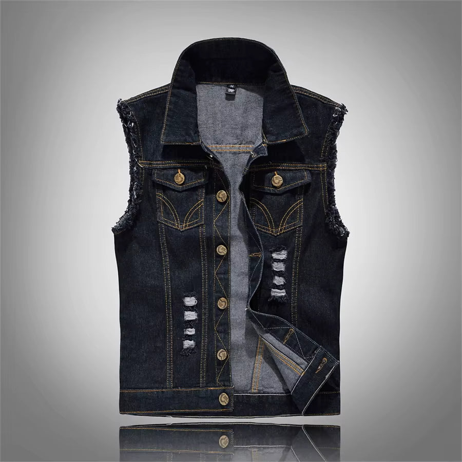 WW | Zerrissene Denim-Weste
