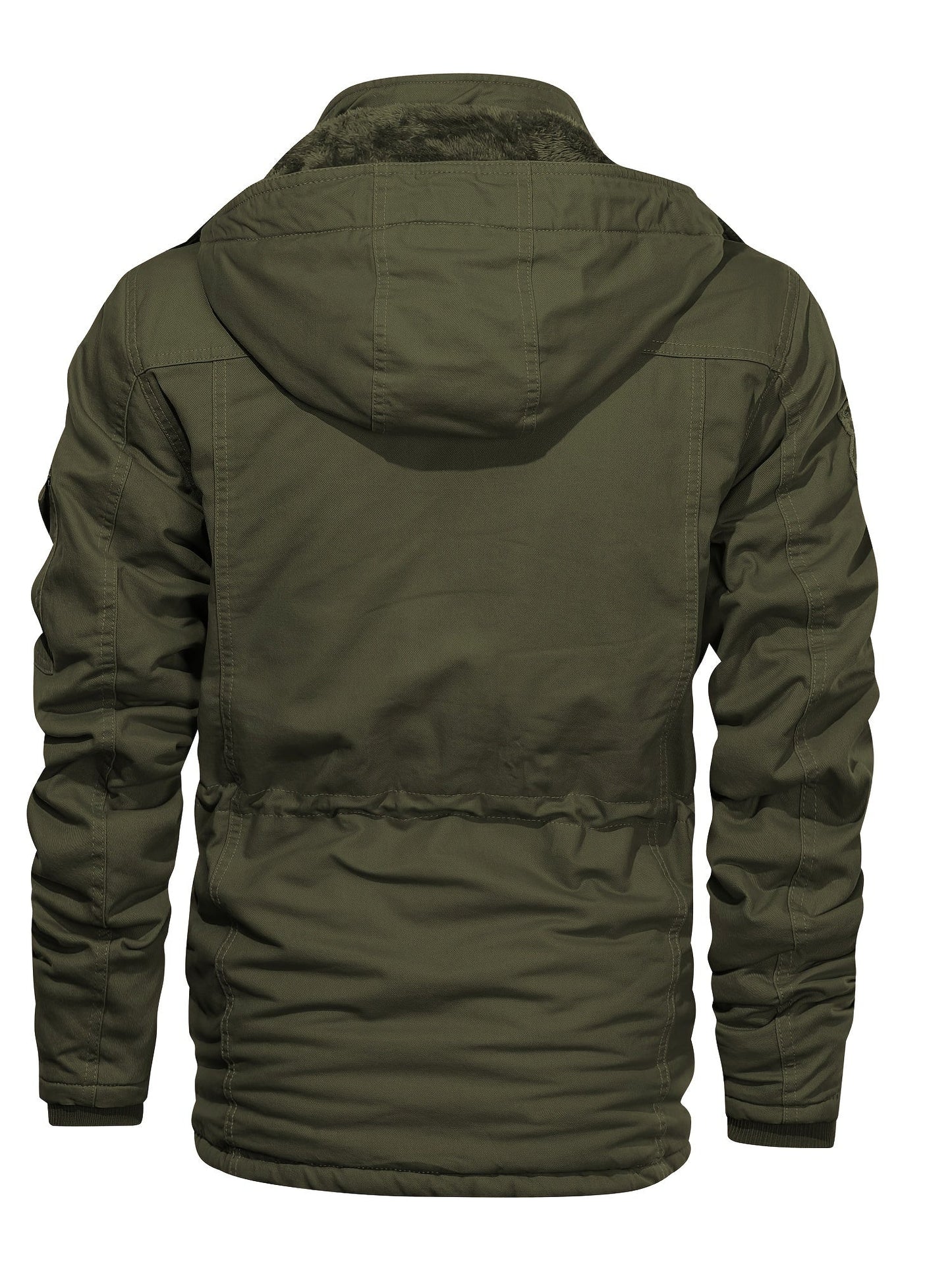 WW | Warm Fleece Hooded Cargo Outdoor Jacket For Men - Perfect For Outdoor Activities