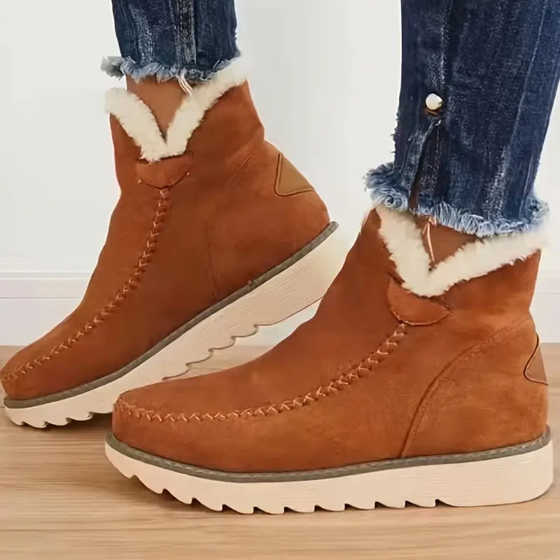 WW | Damenstiefel Aus Plüschigem Lammfell