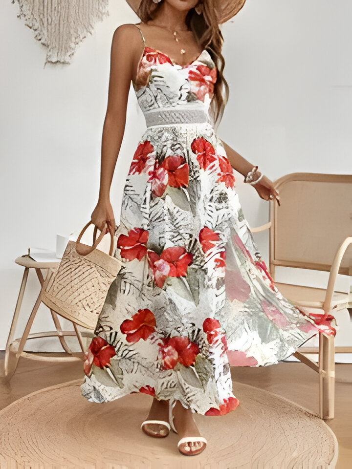 WW | Elegantes Ärmelloses Geteiltes Kleid Für Frauen