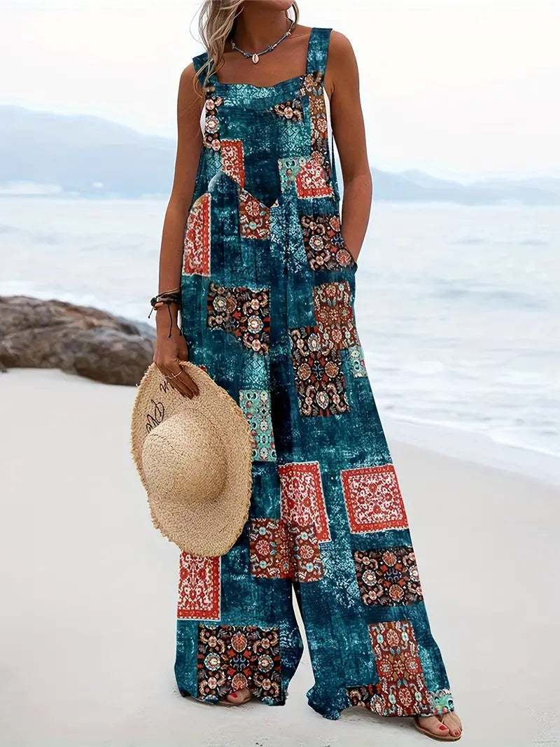 WW | Color Block Jumpsuit with Fashion Elements