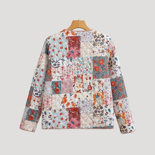 WW | Damen leichte Sommer Steppjacke – bedruckter Boho-Stil