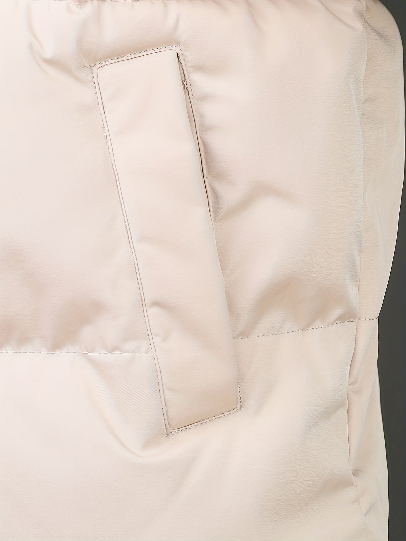 WW | Winter Quilted Jacket with Zipper - Lined Windproof Puffer Jacket for Cold Days